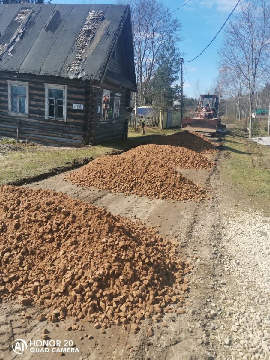 Ремонт дороги в дер. Замостье по ул.Дубовая, от ул. Сиреневая до дома № 3  по ул. Дубовая. Ремонт дороги в дер. Борщово по ул. Лог, от дома № 1 до дома  №